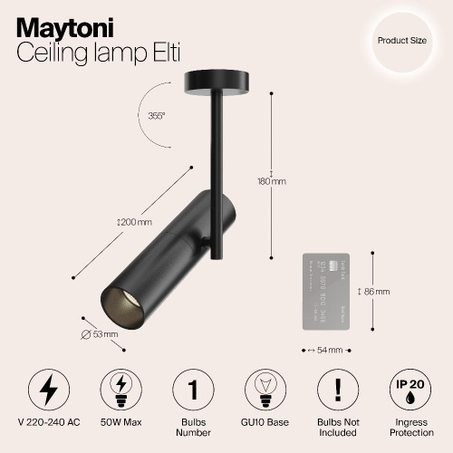 Спот Maytoni Elti C020CL-01B