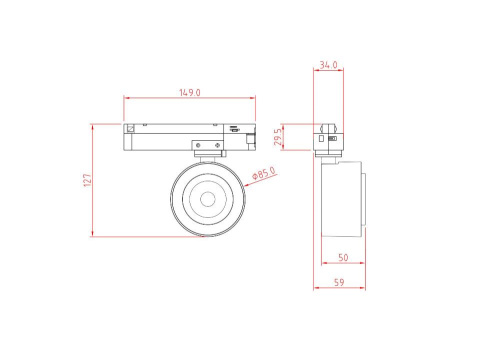Трековый светодиодный светильник Maytoni Track lamps TR023-1-12W3K Трековый светодиодный светильник Maytoni Track lamps TR023-1-12W3K