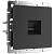 Телефонная розетка RJ-11 Werkel черный матовый W1182008 4690389156960