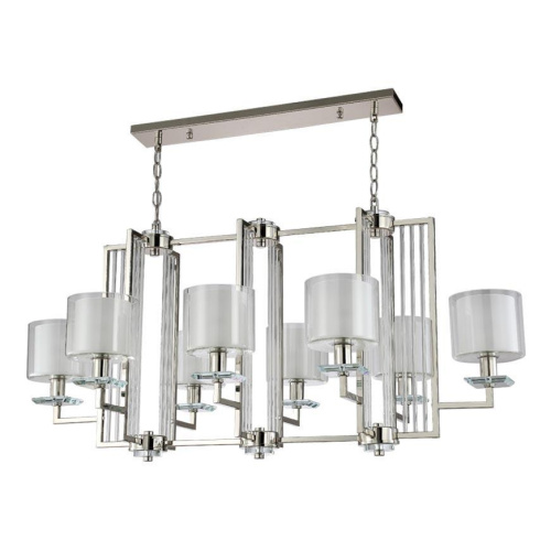 Подвесная люстра Crystal Lux Nicolas SP8 L1000 Nickel/White Подвесная люстра Crystal Lux Nicolas SP8 L1000 Nickel/White