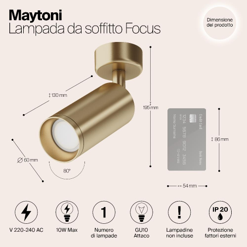 Спот Maytoni Focus C017CW-01MG
