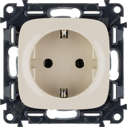Розетка Legrand Valena Allure 16A 250V с/з безвинтовой зажим слоновая кость 753821