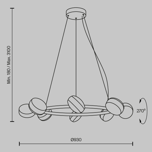 Подвесной светильник Maytoni MOD299PL-L80BC3K Подвесной светильник Maytoni MOD299PL-L80BC3K