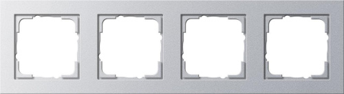 Рамка 4-постовая Gira E2 алюминий 021425