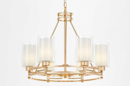 Подвесная люстра Lumina Deco Marietta LDP 8025-6 F.GD+WT Подвесная люстра Lumina Deco Marietta LDP 8025-6 F.GD+WT