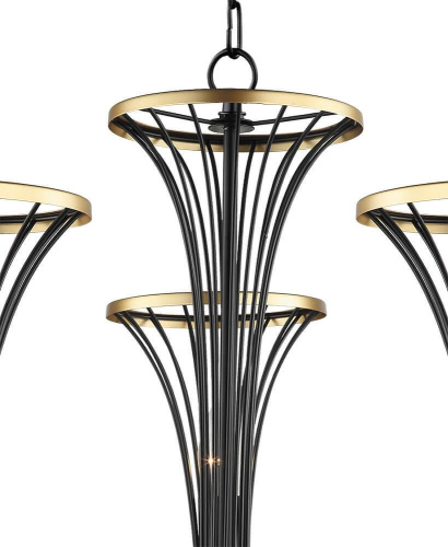 Подвесная люстра Lumien Hall Ивес 4017/5P-BK-GD