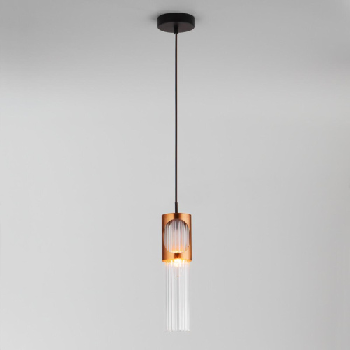 Подвесной светильник Eurosvet Clip 50087/1 черный/бронза