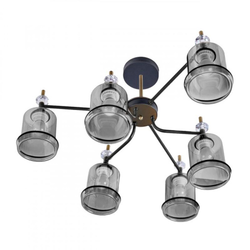 Потолочная люстра IMEX MD.4890-6-S COFFEE+FGD Потолочная люстра IMEX MD.4890-6-S COFFEE+FGD