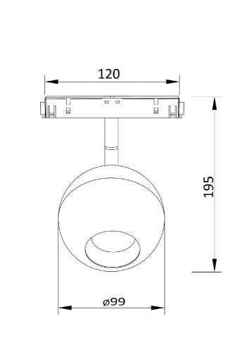 Трековый светодиодный светильник для магнитного шинопровода Maytoni Technical Ball TR028-2-15W3K-W Трековый светодиодный светильник для магнитного шинопровода Maytoni Technical Ball TR028-2-15W3K-W
