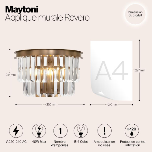 Настенный светильник Maytoni Revero MOD085WL-01BS