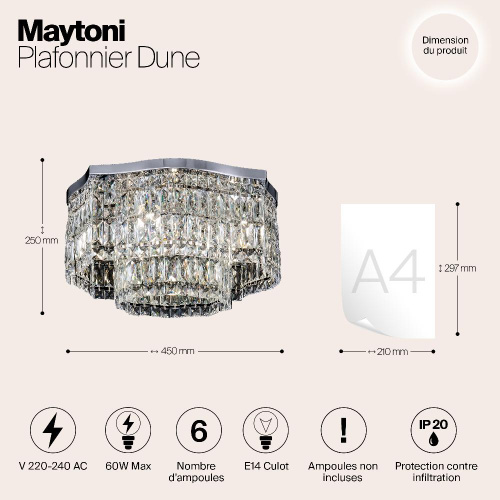 Потолочная люстра Maytoni Dune DIA005CL-06CH
