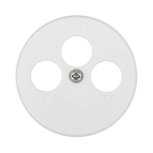 Накладка LK Studio для розетки TV+FM+SAT, 3 отверстия , бел., LK Vintage 885404-1 Накладка LK Studio для розетки TV+FM+SAT, 3 отверстия , бел., LK Vintage 885404-1