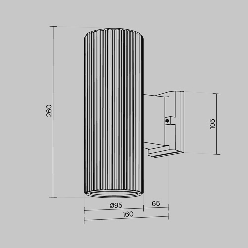 Настенный светильник Maytoni Outdoor O419WL-02B