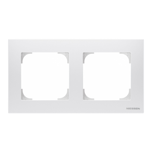 Рамка 2-постовая ABB Sky альпийский белый 2CLA857200A1101