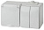 Блок розетка-выключатель двухклавишный ЭРА Эксперт IP65 16A 250V 11-7602-03 Б0035994
