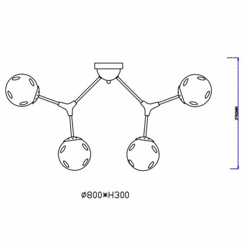 Потолочная люстра Rivoli Parte 5044-308 Б0044424