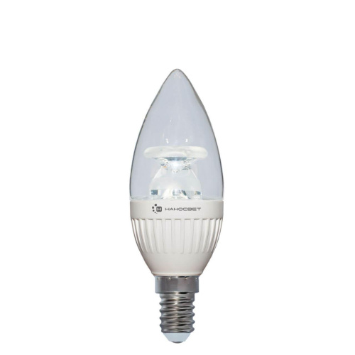 Лампа светодиодная диммируемая Наносвет E14 6,5W 2700K прозрачная LC-CDCL-D-6.5/E14/827 L230