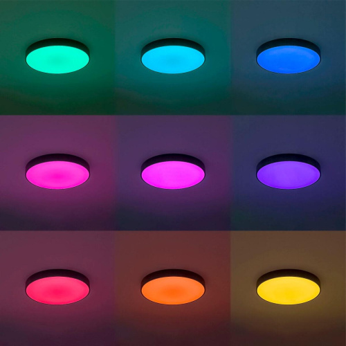 Потолочный светодиодный светильник с пультом ДУ Citilux Купер RGB Черный CL72495G1 Потолочный светодиодный светильник с пультом ДУ Citilux Купер RGB Черный CL72495G1