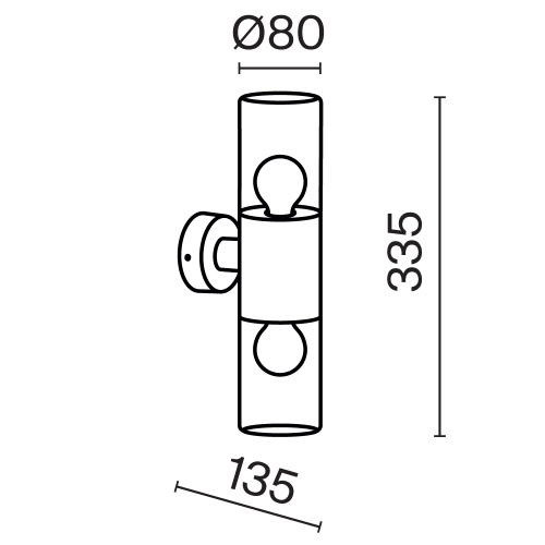 Настенный светильник (бра) Outdoor O432WL-02GF Настенный светильник (бра) Outdoor O432WL-02GF