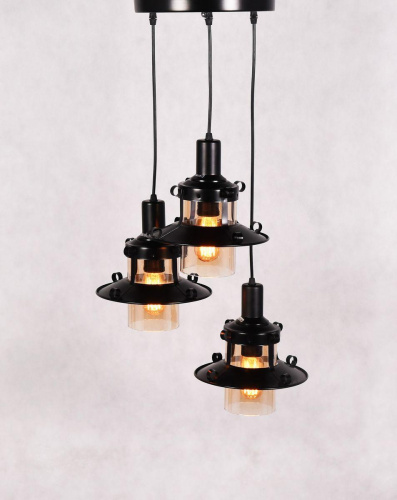 Подвесная люстра Lumina Deco Capri LDP 11328 B-3 BK Подвесная люстра Lumina Deco Capri LDP 11328 B-3 BK