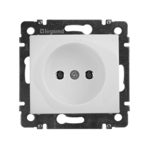 Розетка 2К Legrand Valena 16A 250V б/з винтовой зажим белая 774416