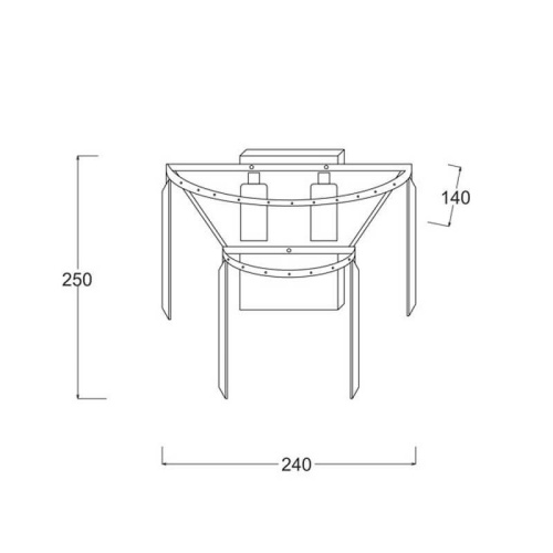 Настенный светильник Zumaline Amedeo 17106/2W-GLD