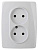 Розетка ЭРА 12 2x2P 16A 250V винтовой зажим 12-2117-01 Б0031248