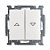 Выключатель жалюзи с фиксацией ABB Basic55 chalet-белый 2CKA001012A2186