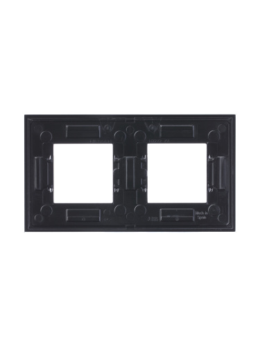 Рамка 2-постовая ABB Zenit стекло черное 2CLA227200N3101 Рамка 2-постовая ABB Zenit стекло черное 2CLA227200N3101