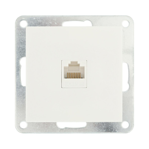 Розетка LK Studio компьютерная RJ-45 кат.5е с накладкой (белый) LK80 846104-1