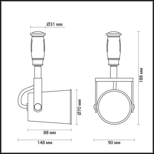 Трековый светильник Odeon Light Flexi white Modern 3628/1 Трековый светильник Odeon Light Flexi white Modern 3628/1