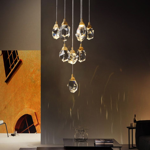 Подвесной светильник Crystal rock 11 gold