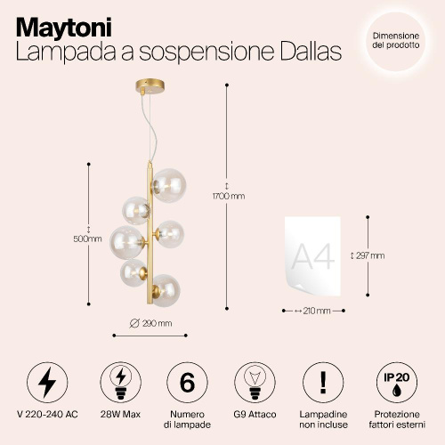 Подвесной светильник Maytoni MOD545PL-06G