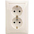 Розетка 2x2К+З Legrand Valena 16A 250V с/з со шторками винтовой зажим белая 774427