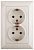 Розетка двойная ЭРА Intro Solo Schuko 2X2P+E 16A 250V слоновая кость 4-205-02 Б0043334