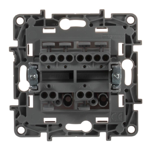 Переключатель двухклавишный Legrand Etika 10A 250V белый 672212