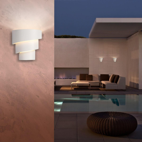 Уличный настенный светодиодный светильник Elektrostandard 1535 Techno LED Helix белый a039957 Уличный настенный светодиодный светильник Elektrostandard 1535 Techno LED Helix белый a039957