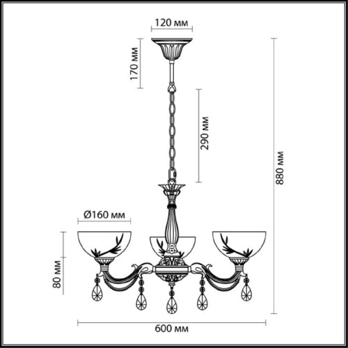 Подвесная люстра Lumion Nora 2958/3