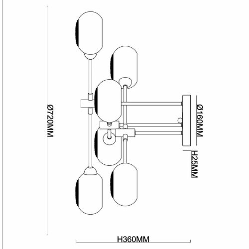 Потолочная люстра Rivoli Evlia 3037-306 Б0044493