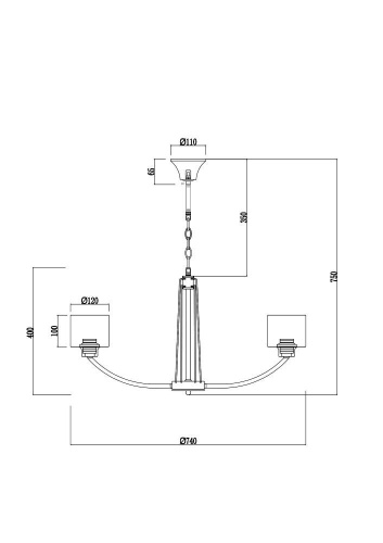 Люстра Freya FR5003PL-08B Люстра Freya FR5003PL-08B