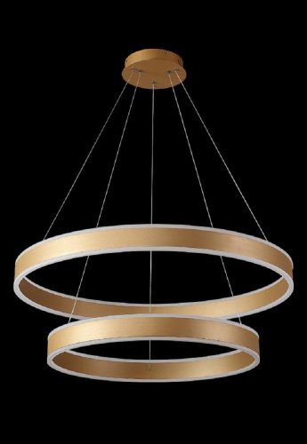 Подвесная люстра Crystal Lux MUCHOS SP123W LED D600+800 GOLD Подвесная люстра Crystal Lux MUCHOS SP123W LED D600+800 GOLD