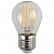 Лампа светодиодная филаментная ЭРА E27 5W 4000K шар прозрачный F-LED P45-5W-840-E27