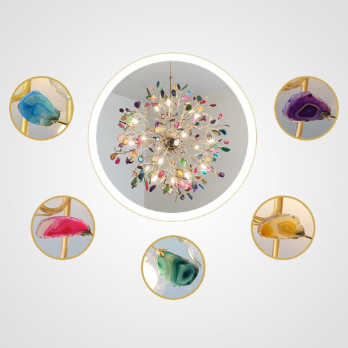 Потолочная Люстра Agate 8 L12 Multicolor By Imperiumloft