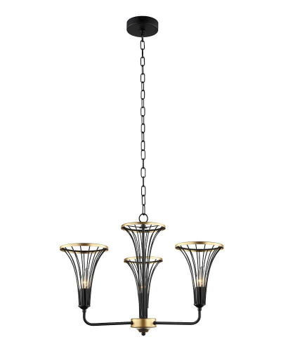 Подвесная люстра Lumien Hall Ивес 4017/3P-BK-GD Подвесная люстра Lumien Hall Ивес 4017/3P-BK-GD