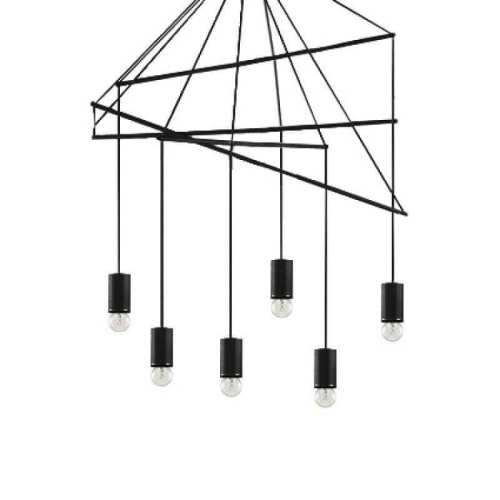 Подвесная люстра Ideal Lux Pop SP6 Nero 158815 Подвесная люстра Ideal Lux Pop SP6 Nero 158815