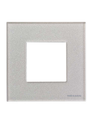Рамка 1-постовая ABB Zenit стекло жемчужное 2CLA227100N3501