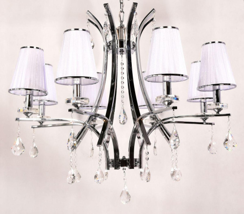 Подвесная люстра Lumina Deco Glamour LDP 66247-8 WT+CHR Подвесная люстра Lumina Deco Glamour LDP 66247-8 WT+CHR