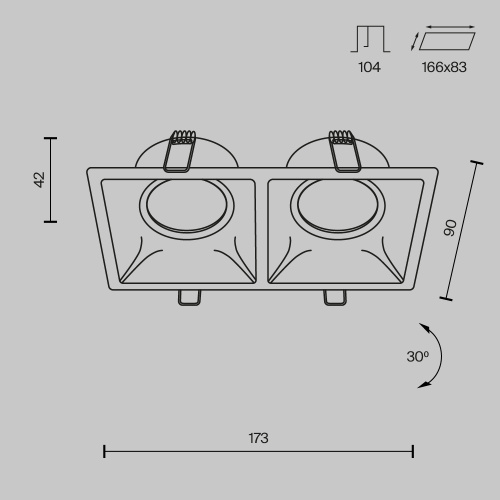 Встраиваемый светильник Technical DL029-2-02W Встраиваемый светильник Technical DL029-2-02W
