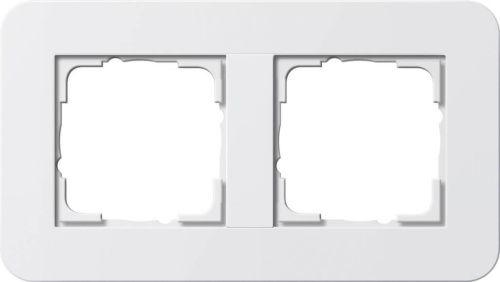 Рамка 2-постовая Gira E3 белый глянцевый 0212410
