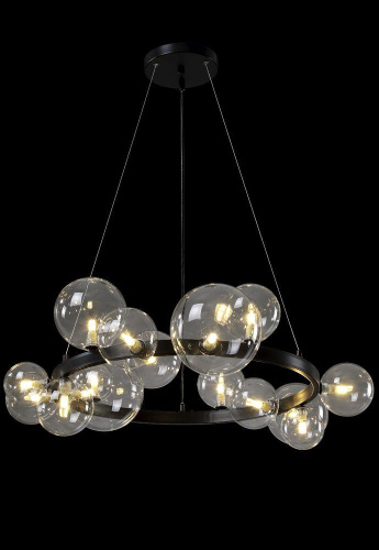 Подвесная люстра Crystal Lux Agata SP15 V2 Black/Transparente Подвесная люстра Crystal Lux Agata SP15 V2 Black/Transparente